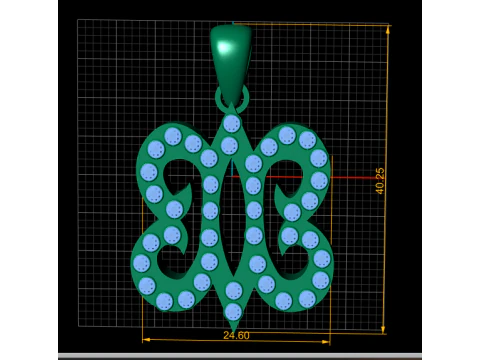 3D Butterfly Pendant 3D Print Model