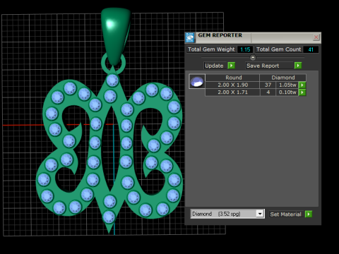 3D Butterfly Pendant 3D Druckmodell