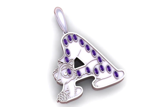 3D A Pendant 3D Print Model