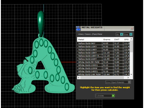 3D A Pendant 3D Print Model