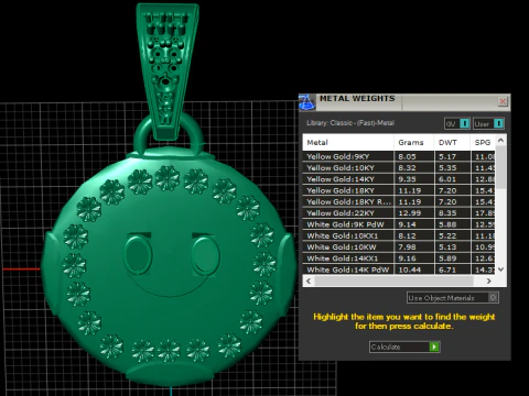 3D Smiley Face Pendant 3D Print Model