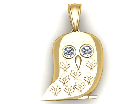 Owl Pendant 3D Print Model