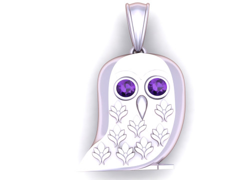 Owl Pendant 3D Print Model