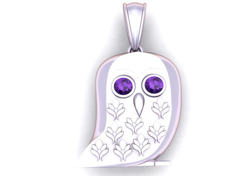 Owl Pendant 3D Print Model