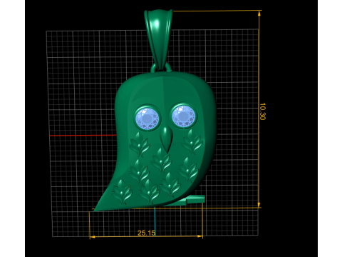 Owl Pendant 3D Print Model