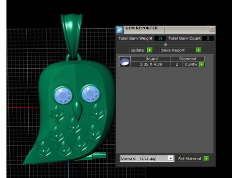 Owl Pendant 3D Print Model