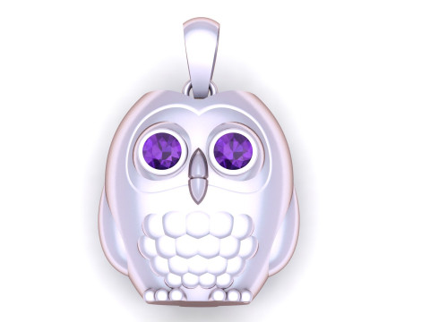 Owl Pendant Jewelry Modelo de Impressão 3D