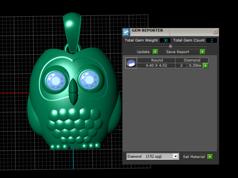 Owl Pendant Jewelry Modelo de Impressão 3D