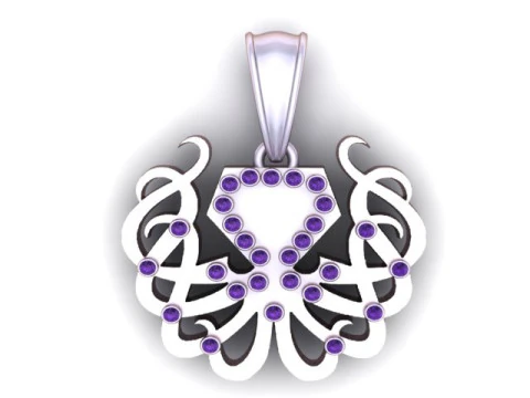 Romantic Gold Pendant 3D Print Model