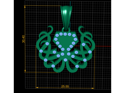 Romantic Gold Pendant Modello di stampa 3D