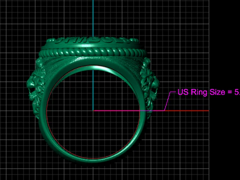 Gemini Signet Ring 3D Print Model