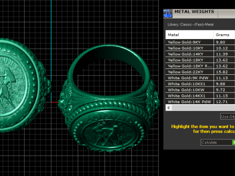 Gemini Signet Ring 3D 打印模型