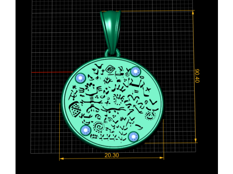 Tribal Pendant 3D Baskı Modeli