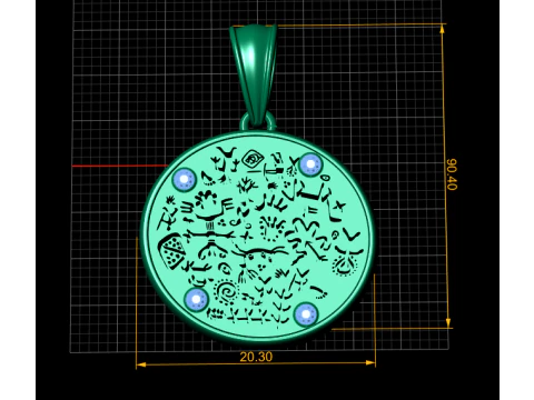 Tribal Pendant 3D Print Model