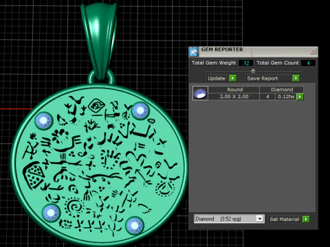 Tribal Pendant 3D Print Model
