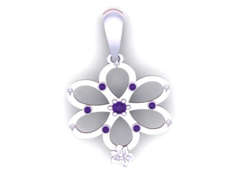 Floral Pendant 3D Print Model
