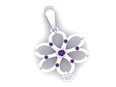Floral Pendant 3Dプリントモデル
