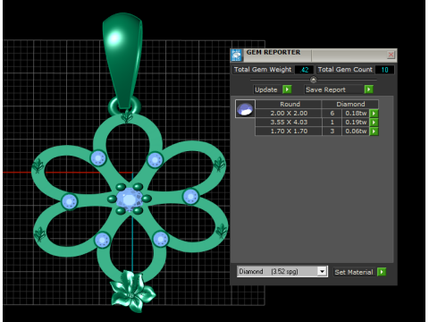 Floral Pendant 3Dプリントモデル
