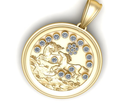 Horse Pendant 3Dプリントモデル