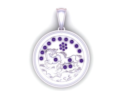 Horse Pendant 3Dプリントモデル