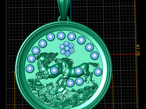 Horse Pendant 3Dプリントモデル