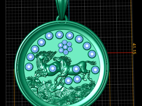 Horse Pendant 3D Print Model