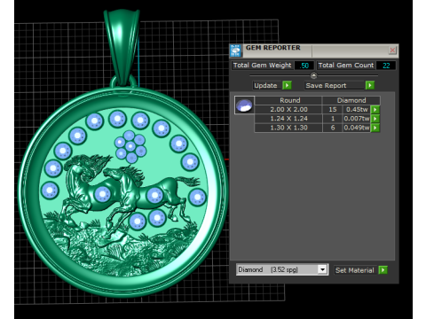 Horse Pendant 3Dプリントモデル
