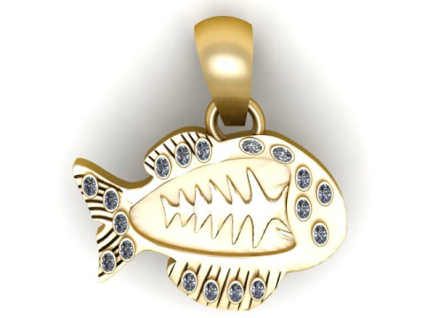 Pendentif Poisson Modèles 3D en vedette
