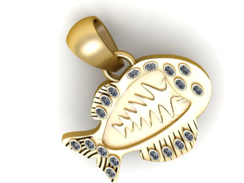 Fish Pendant 3D Print Model