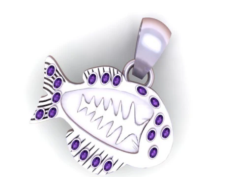 Fish Pendant 3D Print Model
