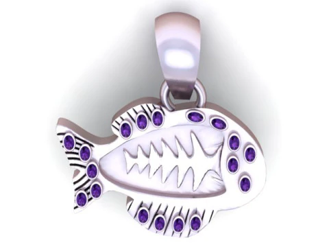 Fish Pendant 3D Print Model
