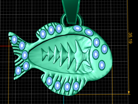 Fish Pendant 3D 프린트 모델