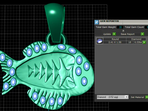 Fish Pendant 3D Print Model