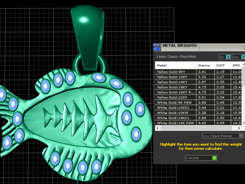 Fish Pendant 3D 프린트 모델
