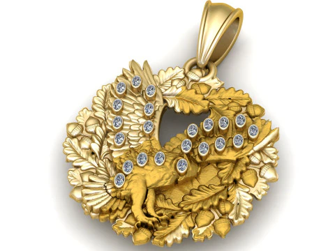 Eagle Pendant 3D Print Model