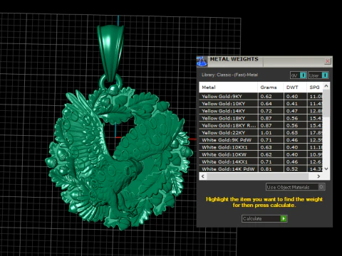 Eagle Pendant 3D Print Model