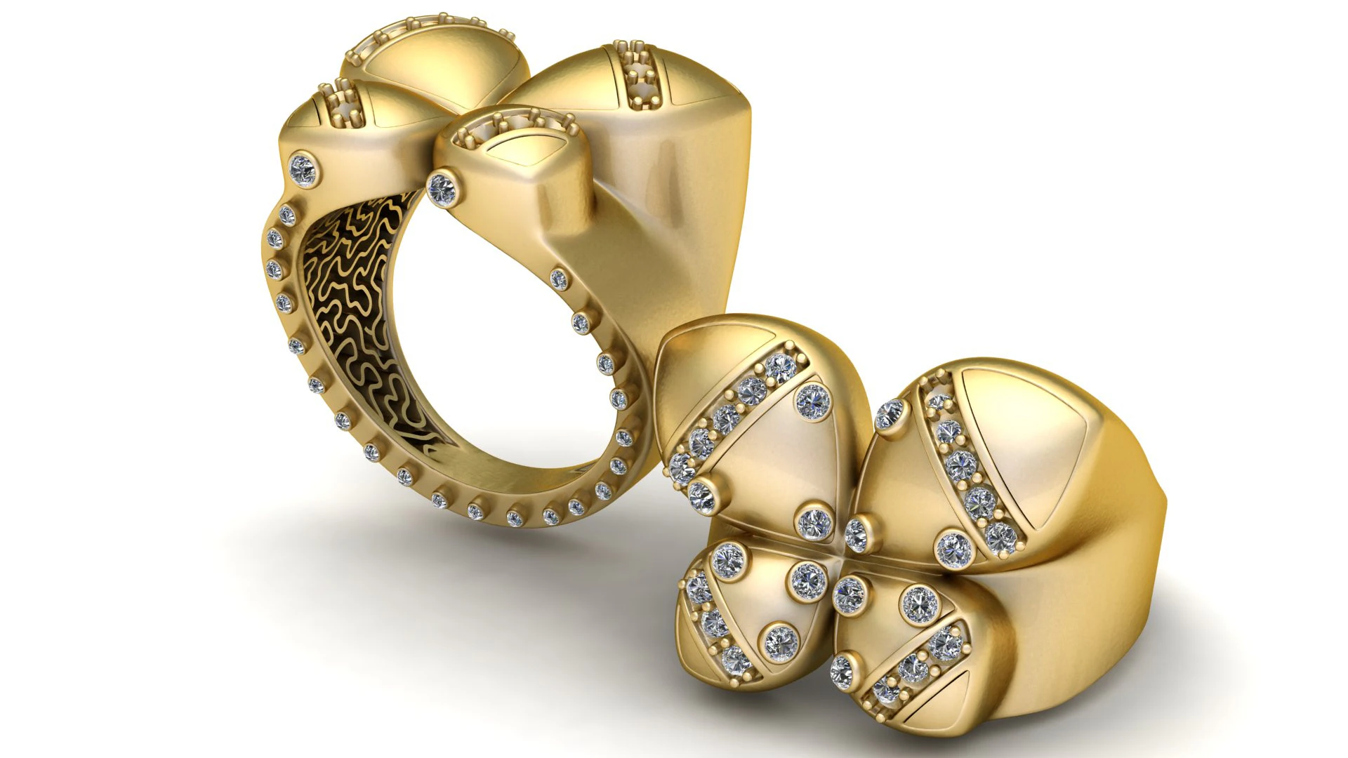 CrownRingDesign 3D Print Model .c4d .max .obj .3ds .fbx .stl .blend 