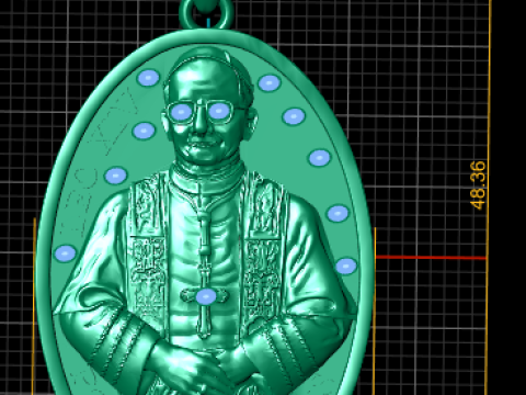 Pope Pendant Modèles 3D en vedette