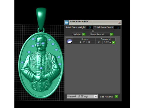 Pope Pendant Modèles 3D en vedette