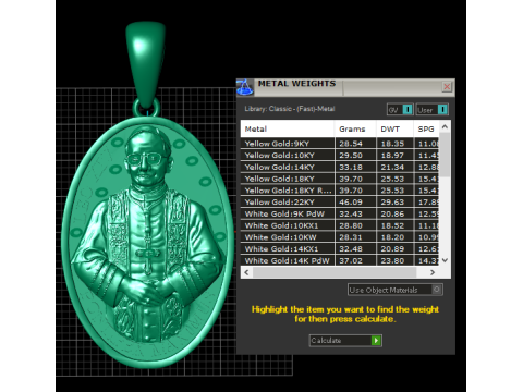 Pope Pendant Modèles 3D en vedette
