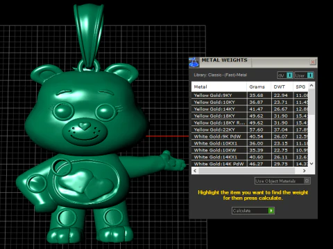 Teddy Bear Pendant 3D Print Model