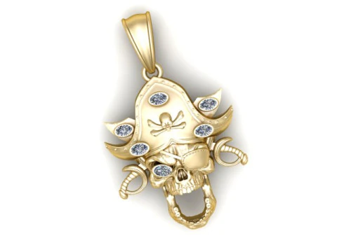 海盗吊坠 3D 打印模型