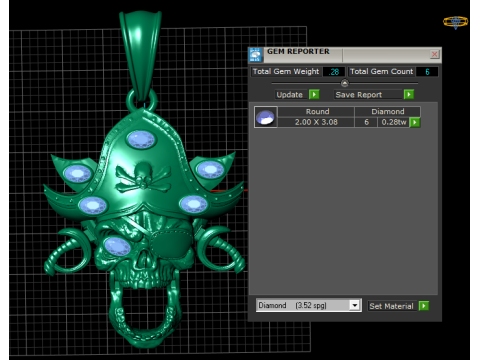 PiratePendant 3Dプリントモデル