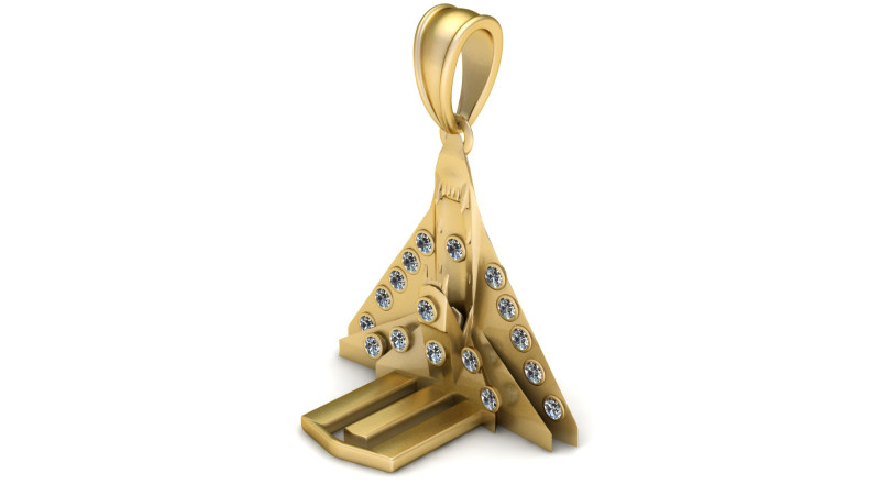 Jet Pendant 3D 打印模型 .c4d .max .obj .3ds .fbx .stl .blend 