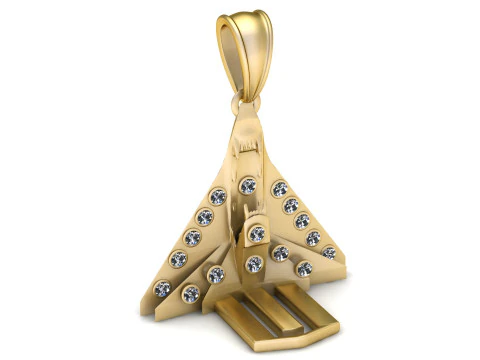 Jet Pendant 3D Print Model