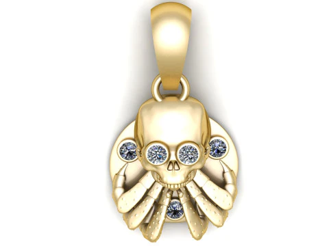 Skull Crab Pendant 3D Print Model