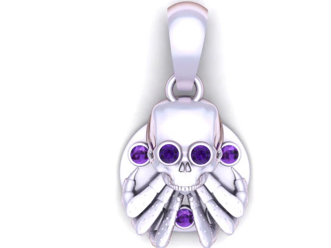 Skull Crab Pendant 3D Print Model