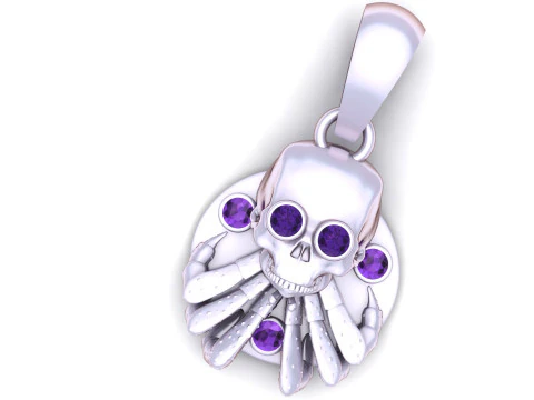 Skull Crab Pendant 3D Print Model