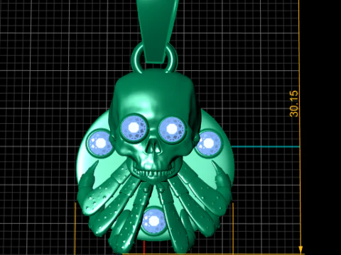 Skull Crab Pendant 3D Print Model