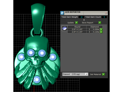 Skull Crab Pendant 3Dプリントモデル